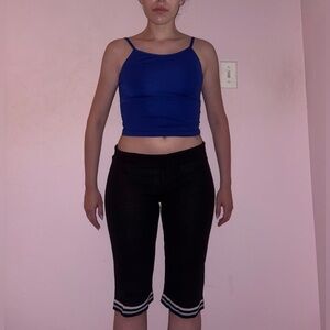 BODY WRAPPERS BLACK SWEATER CROP PANTS